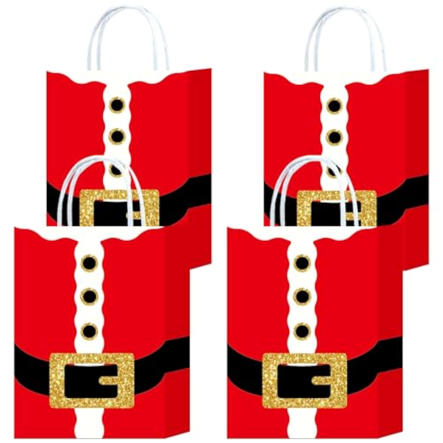 12Pcs Christmas Gift Bags With Handles Xmas Party Favors Bags Small Christmas Goodie Bag Holiday Paper Bag Gift Wrapping
