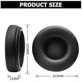 K72 Replacement Ear Pads Noise Canceling Ear Cushions Quite-Comfort Thickened Pu Leather Ear Cushion Cover Earmuff Repair Part For Akg K52 K72 K92 Over-Ear Headphones(Black)