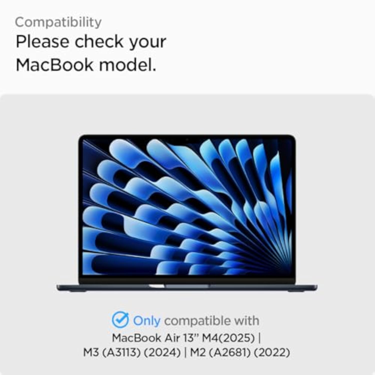 Spigen for MacBook Air 13 inch Case M4 (2025), MacBook Air 13 inch M3/M2 (2024-2022), Thin Fit Transparent Protective Hard Shell Case Cover, 13.6 inch, A3240 A3113 A2681, Crystal Clear