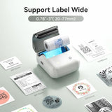 B31 Label Maker Machine With Tape, 3 Inch Portable Label Printer For Barcode, Address, Logo, Tag Labeling, Thermal Sticker Maker Compatible With Smartphones & Pc, Grey White