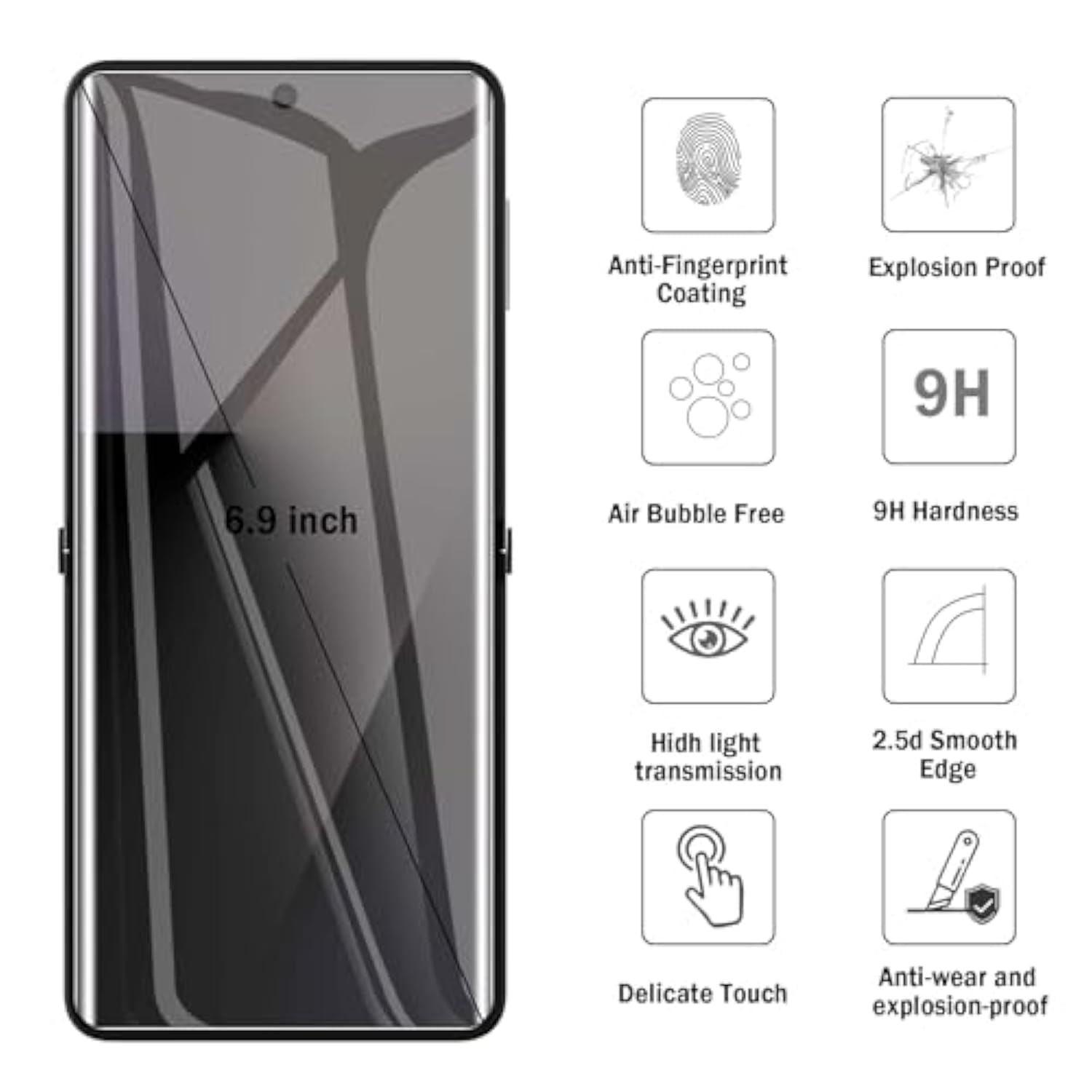 2+2 Pack Soft Flexible Tpu Film Screen Protector For Samsung Galaxy Z Flip 7 & Front Tempered Glass Screen Protector,Hd Clear,Support Fingerprint Unlock,With Easy Installation Alignment Tool