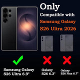 Samsung Galaxy S26 Ultra 5G Clear Magnetic Phone Case with Camera Protection and Privacy Screen Protector, Soft Shockproof Protective Cover for Galaxy S26 Ultra, Gold