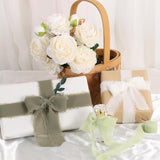 4 Rolls Silk Chiffon Ribbon, 1-1/2 Inch X 22Yds, Sage Green Chiffon Ri