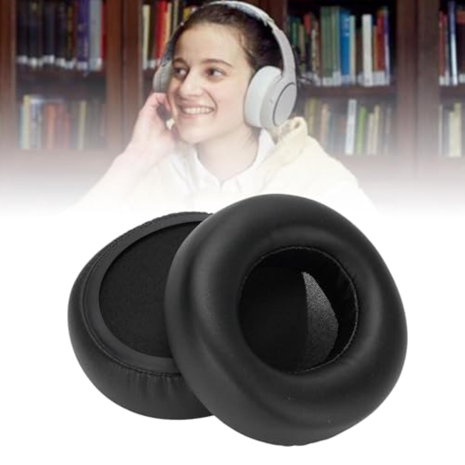 Foam Ear Pad Replacement Cushions,Replacement Ear Pads Cushions For Rb M700B Rb M500B Rb M300B Rb M500Be K Headphones,Headphones Soft Protein Leather Memory Foam Ear Pads (Black)