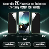 Designed For Iphone 14 Pro Max Case, Compatible With Magsafe, With Privacy Screen Protectors X2, [Camera Protection] [15Ft Military Drop Protection] Shockproof Phone Case, 6.7", Alpine Green