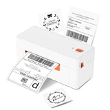 Bluetooth Thermal Shipping Label Printer, 4X6 Portable Wireless Thermal Address Label Printer For Small Business, Compatible With Iphone Android Windows, Used For Ebay Shopify Usps, White