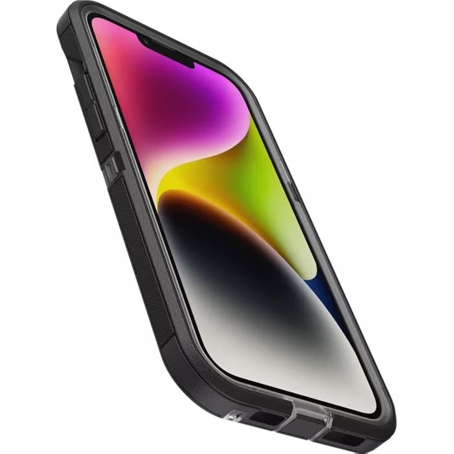 OtterBox iPhone 14 Plus Defender Series XT Case - Black Crystal, screenless, Rugged, Snaps to MagSafe, Lanyard Attachment