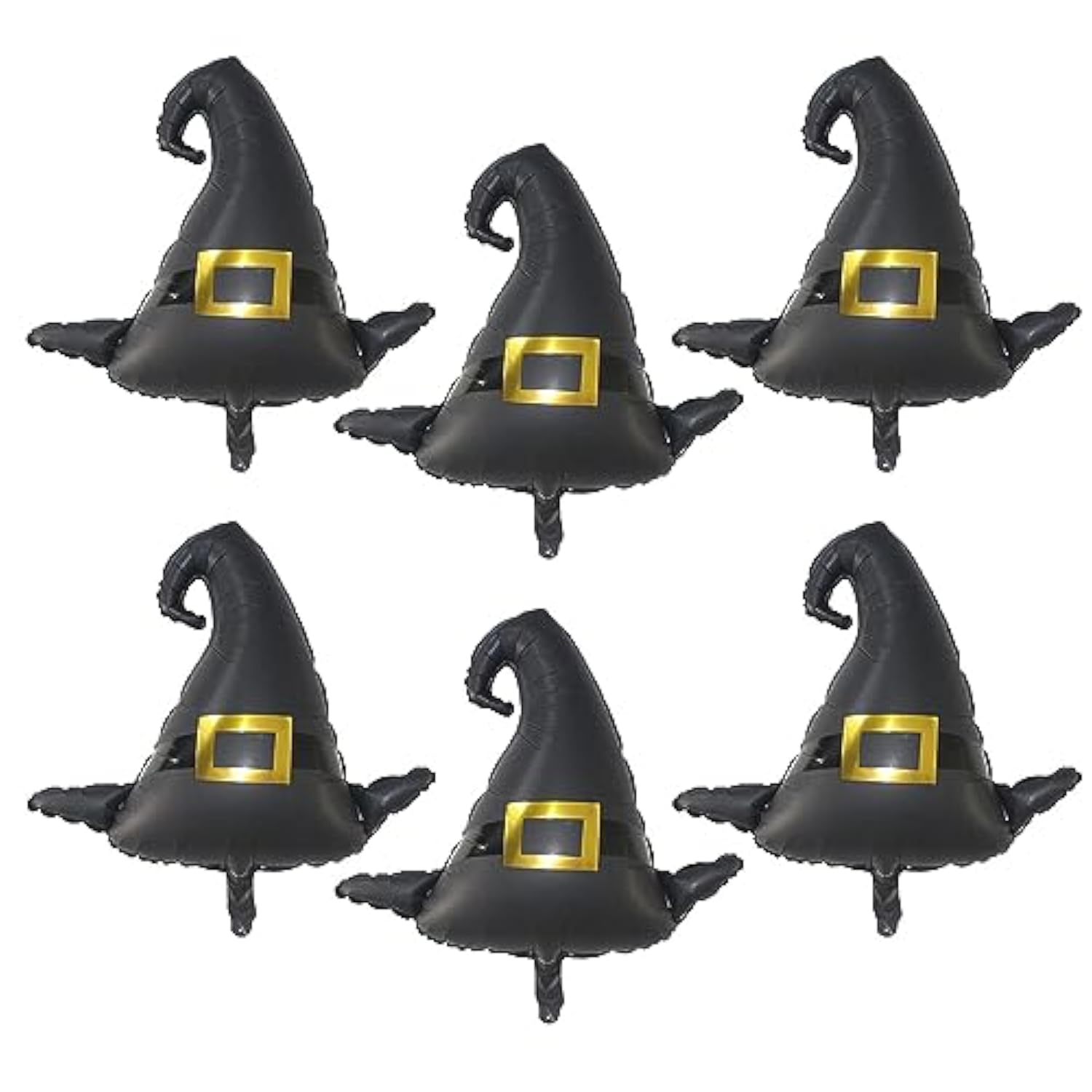 6Pcs Witch Hat Jumbo Foil Balloons - Halloween Party Decorations & Birthday Props