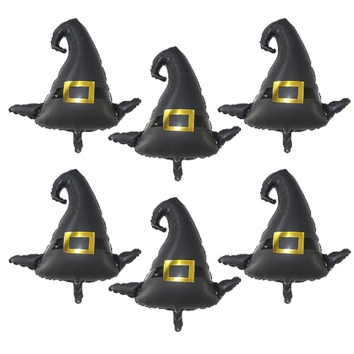 6Pcs Witch Hat Jumbo Foil Balloons - Halloween Party Decorations & Birthday Props