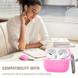 Silicone Case for Apple AirPods Pro 1st/2nd Generation, Night-Glow Keychain Accessories for Women and Men