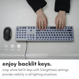 Backlit Mac Keyboard - Quiet, Sleek, And Functional - 3 Brightness Levels, 107 Keys, 5Ft Usb Wired - Apple Keyboard - Backlit Wired For Mac, Imac, Macbook Pro/Air - Space Gray