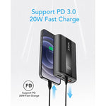Power Bank,20000Mah Portable Charger Fast Charging, Compact Travel Essentail,4 Outputs 3 Inputs Battery Pack Usb C For Iphone Series,Samsung,Android-Black