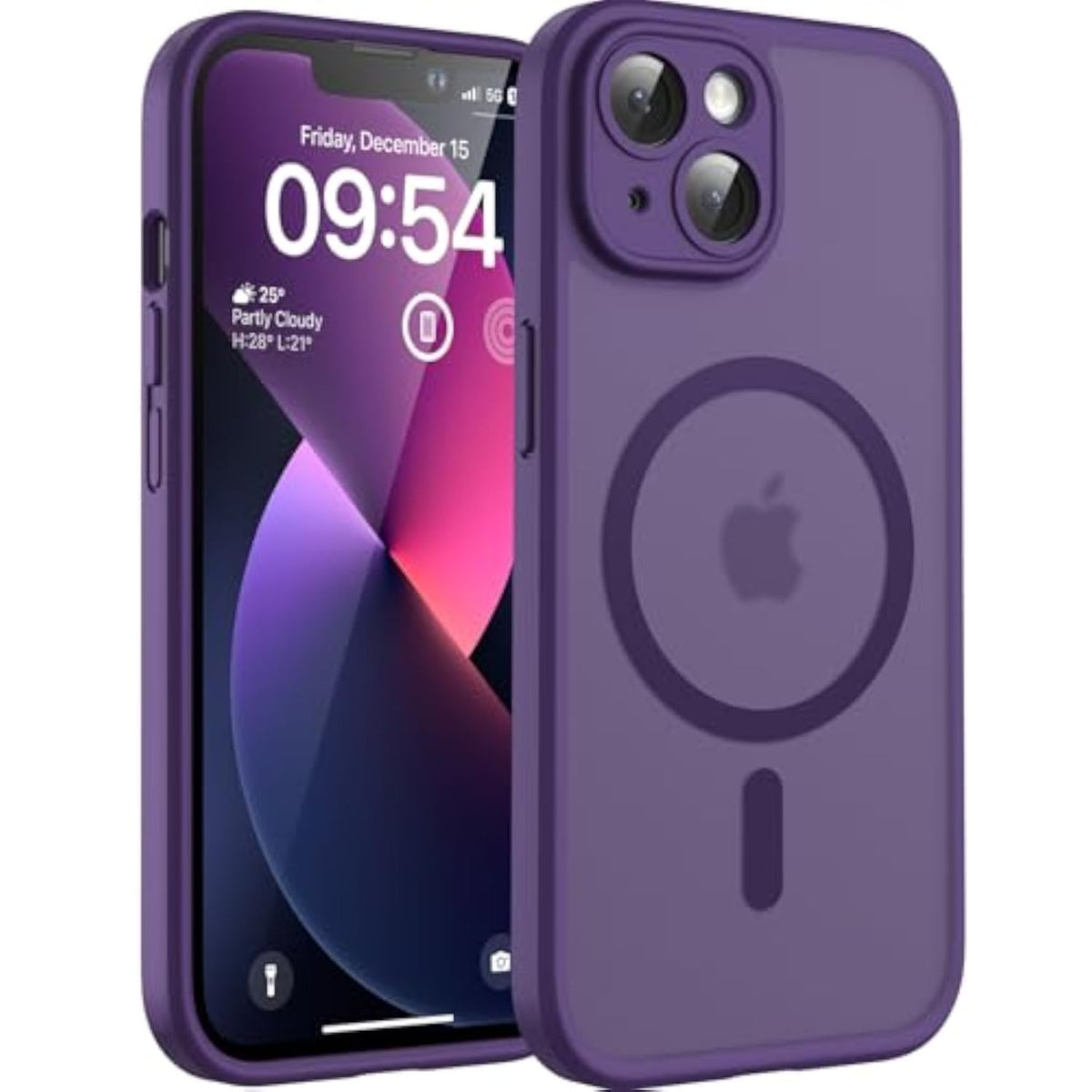 Midnight Purple iPhone 13 Case Compatible with MagSafe