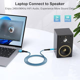 USB A to 3.5mm Audio Aux Cable,Braided 3FT USB Male to AUX Male Jack Adapter TRS Stereo Audio Cord for Speaker Headphones PC Laptop Windows Computer