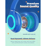 iClever 2Pack Kids Headphones with Sharing Splitter - 94dB Safe Volume Limited