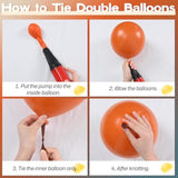 Dusty Blue & Orange Balloon Arch Kit: Boho Fall Party Garland