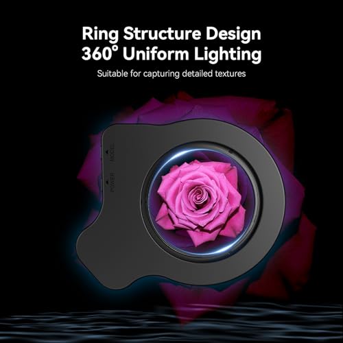 Macro Lens Ring Light, 32 High CRI LEDs with 45 Lighting Modes for 37mm/52mm Thread, Ideal for 100mm SLR Macro Lens Attachments