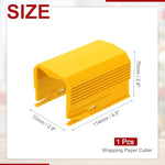 Wrapping Paper Cutter, 1 Pcs Heavy Duty Sliding Gift Wrap Cutter Tool For Birthday Paper Gift Window Tint Craft Making, Yellow