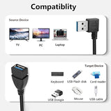 90 Degrees Short Usb 3.0 Extension Cable 0.2M Type A Male To A Female Extensio