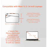 Laptop Bag 13.3-14 Inch – Shockproof Water-Resistant Protective Case With Soft Lining – Travel Notebook Sleeve For Macbook, Dell, Hp, Lenovo – Gray