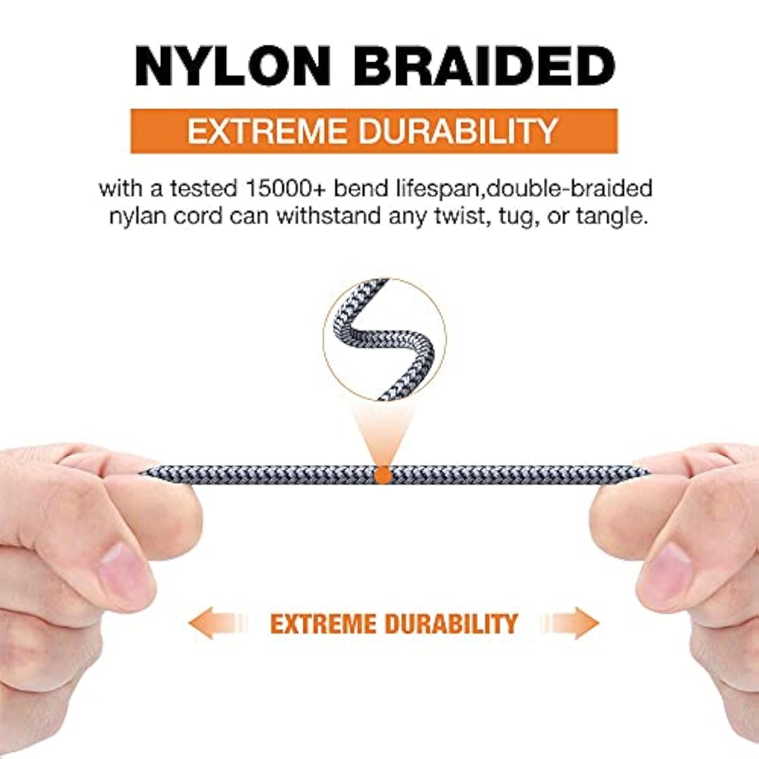 Rca Splitter Cable, 2-Pack Rca Y Cable Nylon Braided Rca Splitter 1 Male 2 Fem