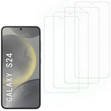 [4 Pack] Screen Protector Compatible with  Galaxy S24,Scratch Resistant,Easy-Install,Bubble Free,Anti-Fingerprint,Tempered Glass Compatible