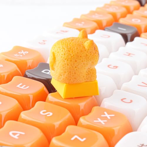 Artisan Esc Keycaps, Cute Butter Cat Keycap, Resin Handmade Mechanical Keyboard Diy Personalized Custom Keycap, Single 1U Replace Key For Esc Key Mechanical Keyboard