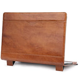 Tytx Compatible With Macbook Pro Genuine Leather Case 13 Inch 2016-2022 (A1989 A1706 A1708 A2159 A2289 A2251 A2338 M1 M2) Laptop Sleeve Protective Folio Book Cover, Genuine Brown