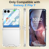 Designed for Galaxy Z Flip 7 Case with Hinge Protection & Built-in Tempered Glass Screen Protector for  Flip 7 Full Cover Phone Protection