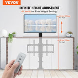 Motorized TV Lift Stroke Length 35 Inches Motorized TV Mount Fit for 37-65 Inch TV Lift with Remote Control Height Adjustable 28.7-64.2 Inch,Load