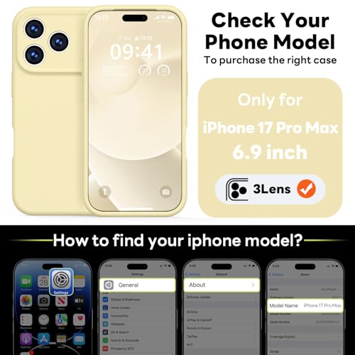 Magnetic for iPhone 17 Pro Max Case, Compatible with Magsafe (Premium Liquid Silicone) (Integrated Camera Control Button) Full Body Protective