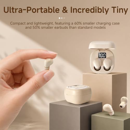 Discreet Mini Invisible Earbuds Wireless Bluetooth Micro Hidden Sleep Tiny Small Earbuds for Sleeping Ear Buds for Small Ears Spy Earpiece Hidden
