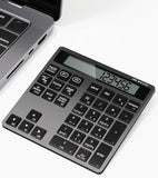 Bluetooth Number Pad, Wireless Numeric Keypad Calculator With Display, Usb-C Rechargeable External 34-Keys Numpad, Financial Data Entry Keyboard For Imac, Macbook Air/Pro, Pc Desktop, Laptop Notebook