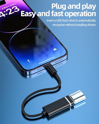 Lightning to USB Adapter for iPhone 14 13 Pro Cable Digital Camera for  for Ipad Flash Drive Phone Memory Stick 3.0 Connector Lighting Converter
