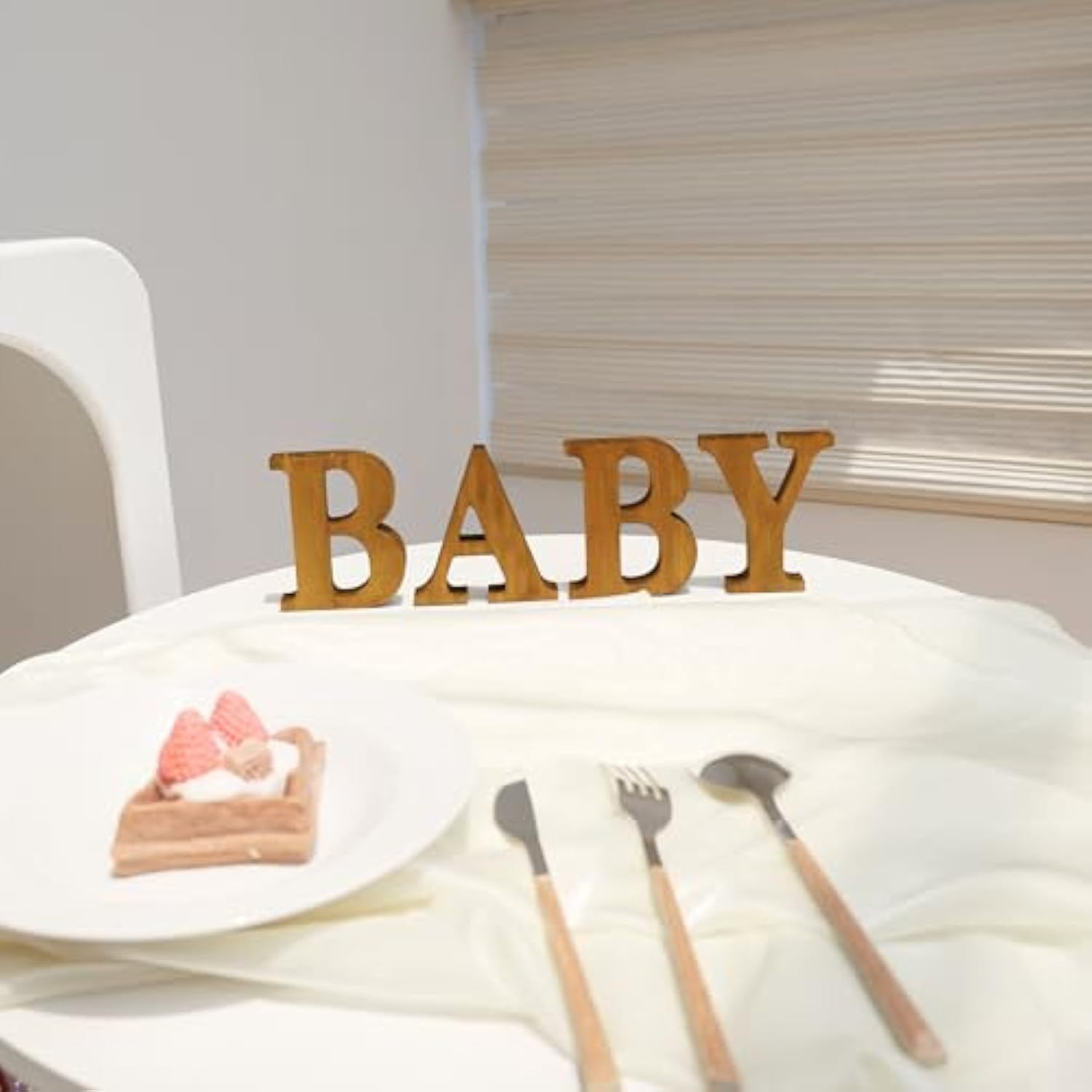 Small Wood Baby Letters For Rustic Baby Shower Decorations Gender Neutral Baby Shower Centerpiece Decor Gender Reveal Party Supplies