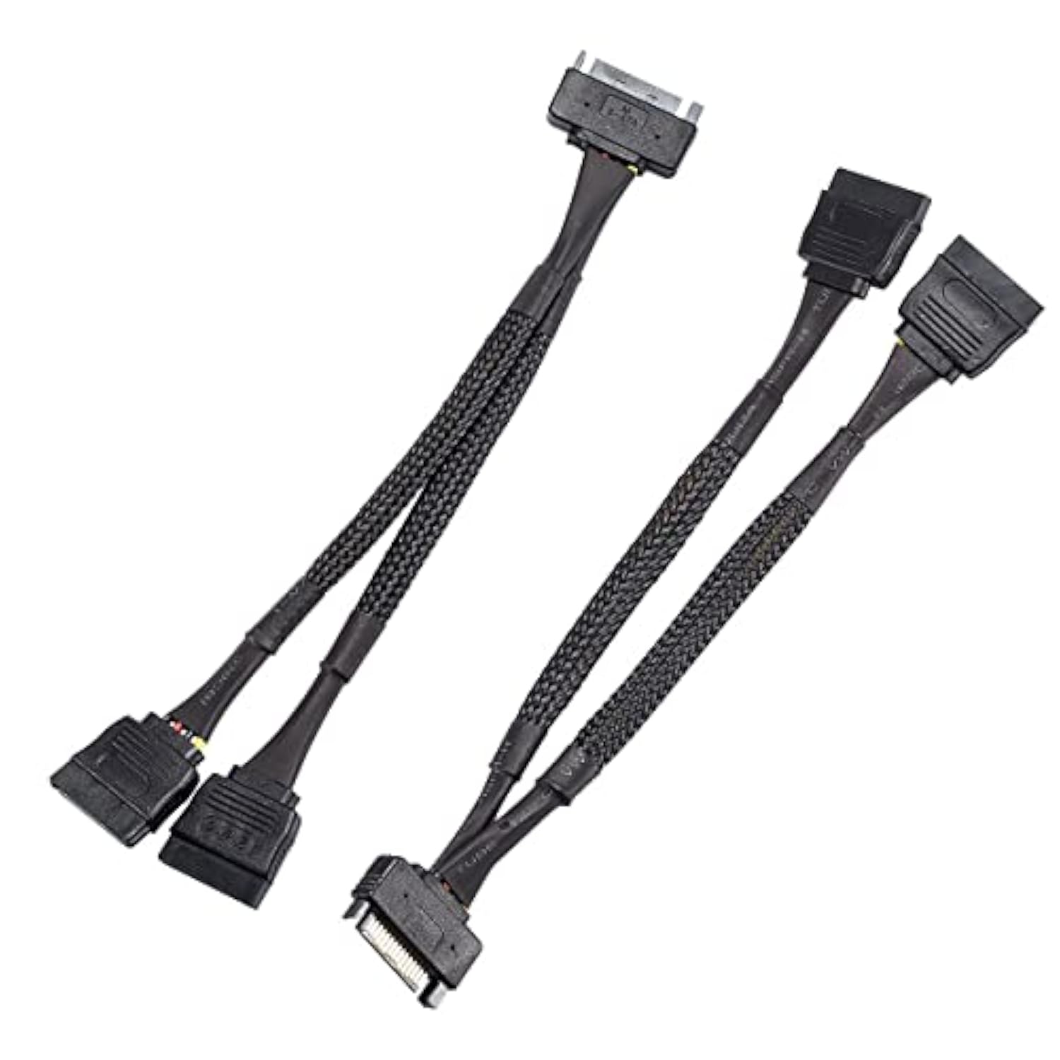 Sata Power Splitter Cable (2 Pack) Ssd Power Cable Hdd Power Cable Hard Drive