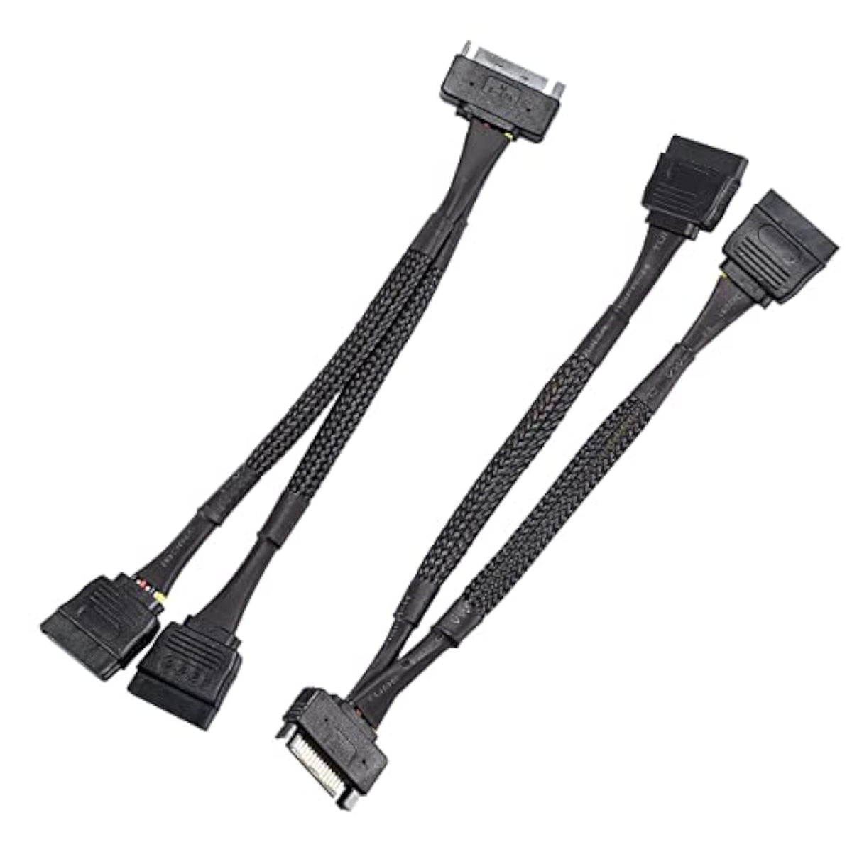Sata Power Splitter Cable (2 Pack) Ssd Power Cable Hdd Power Cable Hard Drive