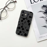 Compatible For Iphone 16 Case Cute Cool Cherry Black Design For Girls Women Soft Tpu Shockproof Protective Girly For Iphone 16-Cherry