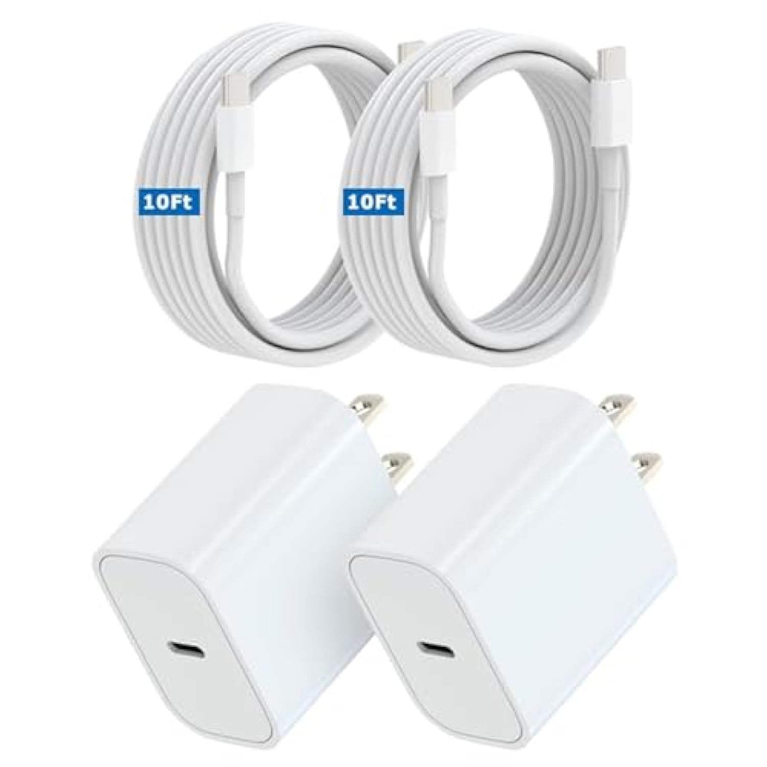For Iphone 16 15 Charger Fast Charging,20W For I Pad Usb C Fast Charger With 2Pack 10Ft Usb C Wall Charger Block For Iphone 16/16 Pro/16 Pro Max/15/15 Plus/15 Pro/15 Pro Max