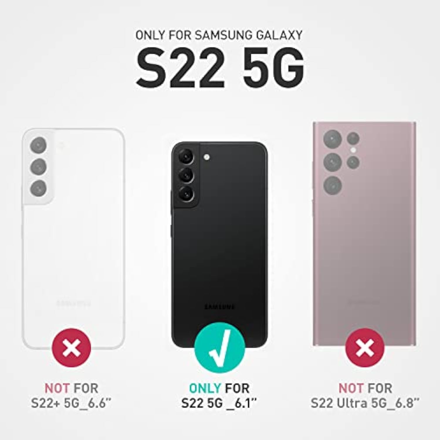 SUPCASE for Samsung Galaxy S22 Case with Stand (Unicorn Beetle Pro), [Built-in Belt-Clip] Heavy Duty Full-Body Dual Layer Rugged Kickstand Shockproof Protective Phone Case for Galaxy S22, Black