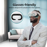 Face Cover Compatible With Meta/Oculus Quest 3 Headset Accessories, Comfy Silicone Face Cushion Pad Fits Facial Interface, Sweatproof Vr Mask To Enhance Your Gaming Experience (Black, Only Cover)