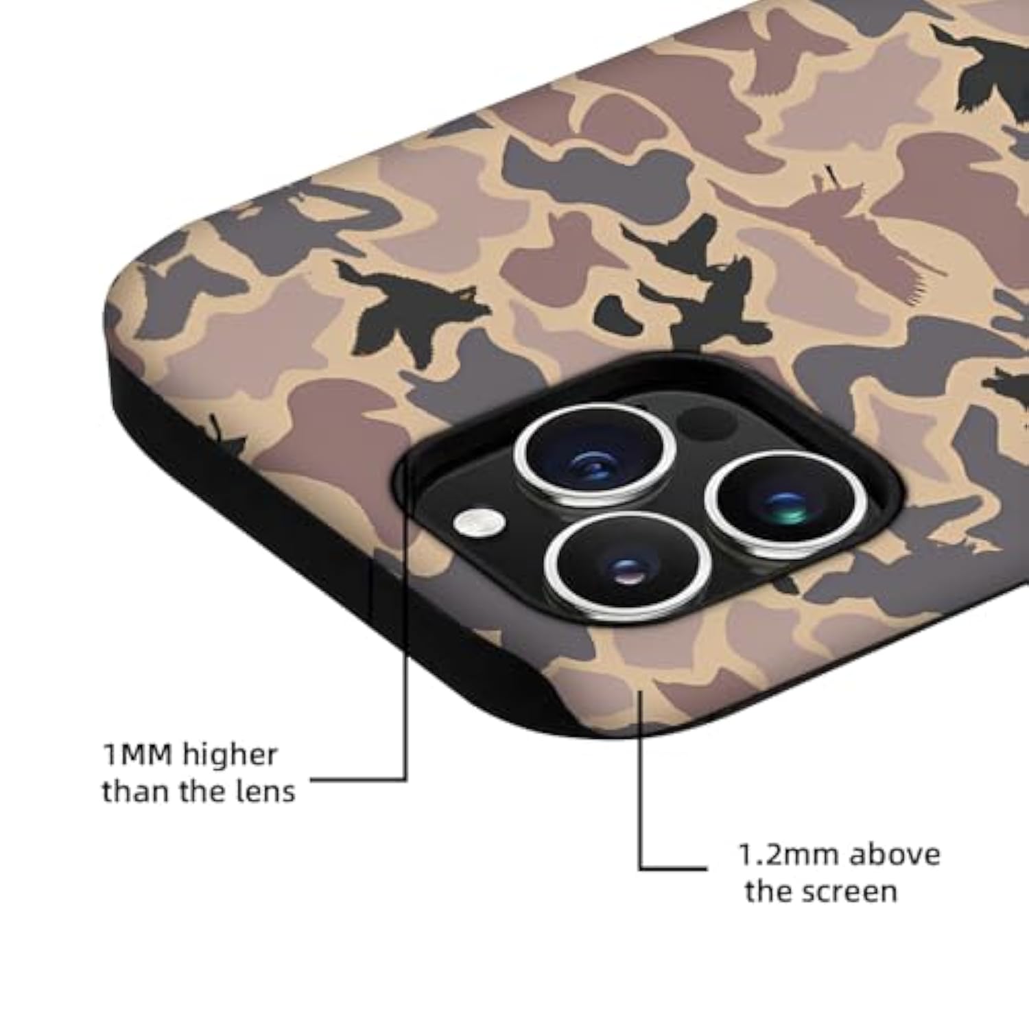 Case Compatible With Iphone 16,Duck Camo Camouflage Hybrid 2 Layer Hard Shell Silicone Protective Pattern Design For Girls Boy Women Men