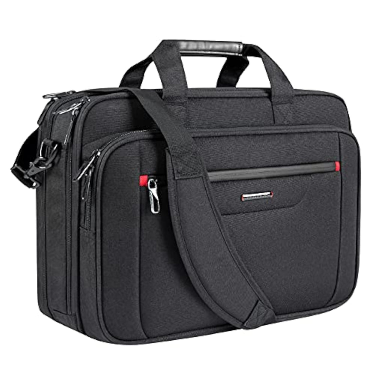 Laptop Briefcase Premium Laptop Case Fits Up To 17.3 Inch Business Shoulder Bag Laptop Expandable Waterrepellent Messenger Bag For Men/ Women Computer Bag For Travel/ Business/ Black