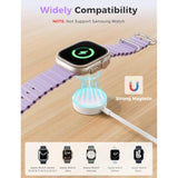 3Pack Upgraded For Apple Watch Charger Fast Charging Compatible With Iwatch Charger Magnetic Gift Travel Essentials For Iwatch Series 10/9/8/7/6/Se/Se2/5/4/3/2, Ultra-3.3Ft, White