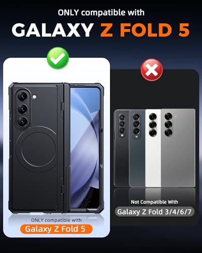 for Galaxy Z Fold 5 Case with Screen Protector [Fit for Magsafe] [Dual-Stand] [Hinge Protection] Shockproof Phone Cover for  Galaxy Z Fold5,