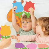 45 Pcs Spring Tulip Flower Cutouts Cut-Outs Colorful Floral Cardboard Paper Cutting With 100 Pcs Glue Points For Diy Crafts Party Classroom Bulletin Board
