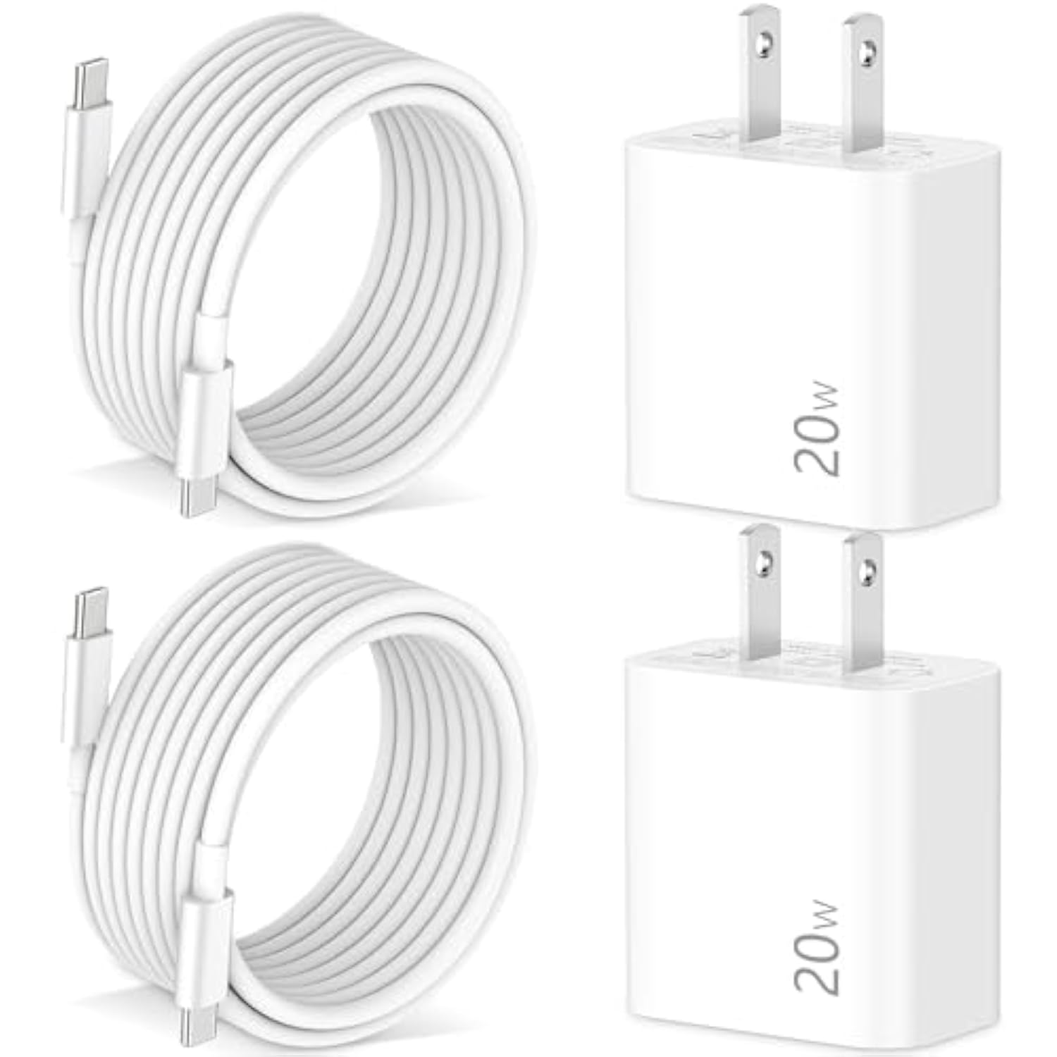 Pixel 10/9/8/7/6/5/4 Fast Charger, 2Pack 20W Usb C Charging Block + 6Ft Usb C Cable Cord For Google Pixel 10/ Xl Pro Fold /9/8/7/7A/6A/6/Pro/5/4/3/Xl, Phone 15/16, Galaxy, Android Phone