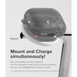 Ringke Onyx Magnetic Designed for Samsung Galaxy Buds 3 Pro & 3 & 3 FE Case [Compatible with MagSafe] Prevents Oily Smudges Feels Good in The Hand Non-Slip Cover - Warm Gray