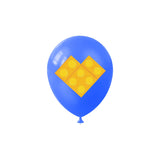 18Pcs Building Blocks Balloons, Latex, 12In, Red, Yellow, Blue, Green, White, Party Decorations, Kids Birthday Supplies