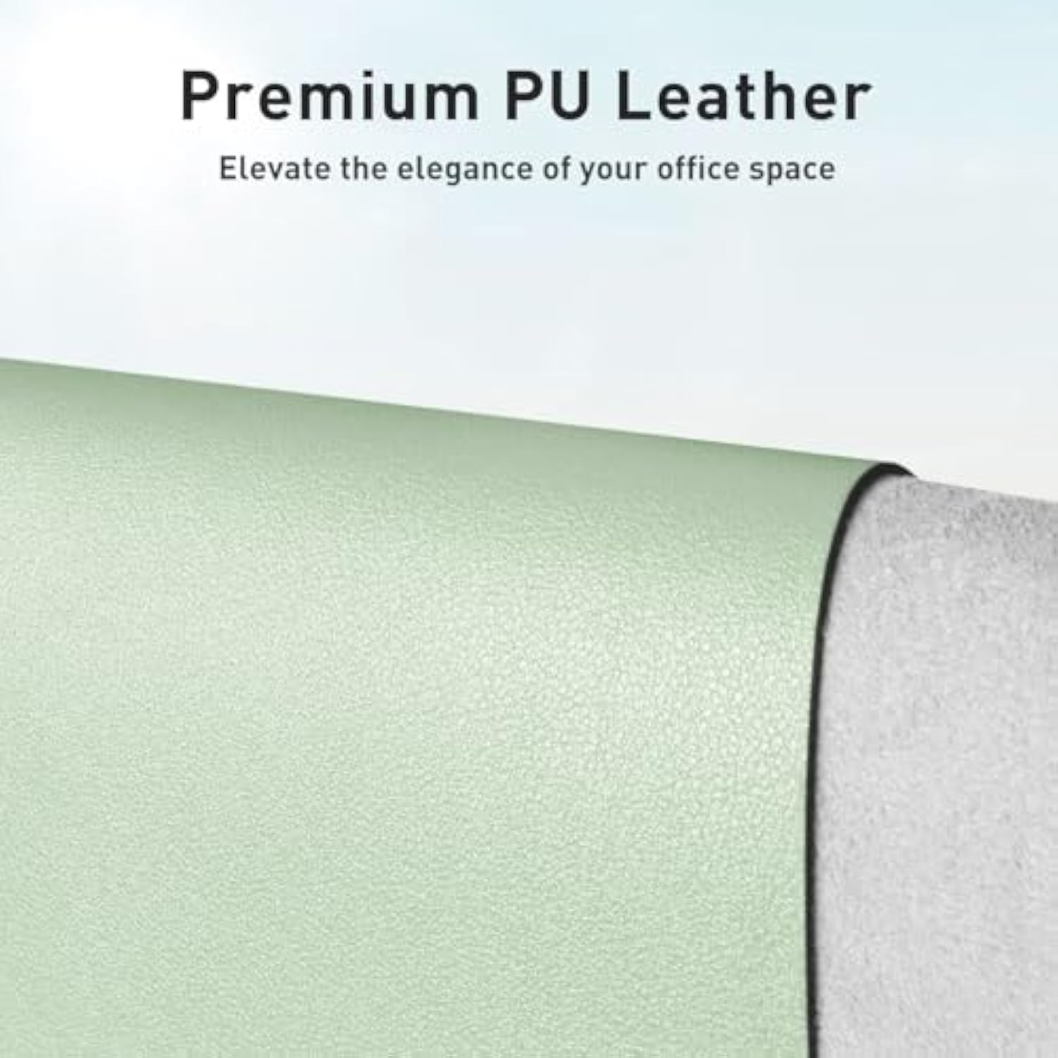Large Pu Leather Desk Pad Protector - Non-Slip Mouse Pad & Writing Mat For Office/Home, Waterproof, Easy To Clean (48" X 17",Aqua)